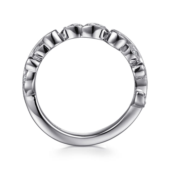 14K White Gold Diamond Matching Wedding Band angle 2