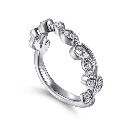 14K White Gold Diamond Matching Wedding Band