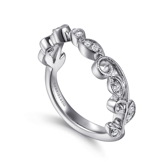14K White Gold Diamond Matching Wedding Band angle 3