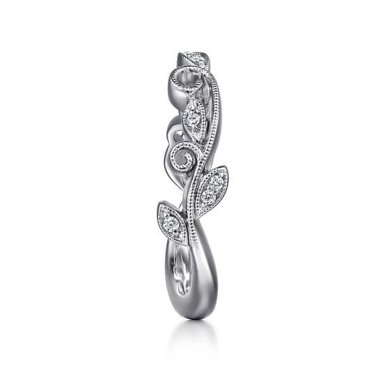 14K White Gold Diamond Matching Wedding Band angle 5