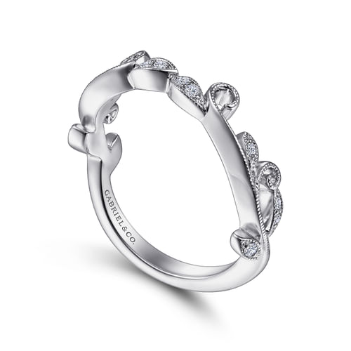 14K White Gold Diamond Matching Wedding Band