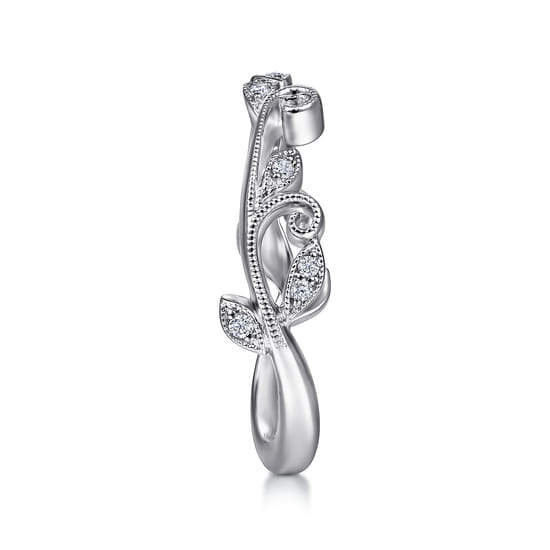 14K White Gold Diamond Matching Wedding Band angle 5