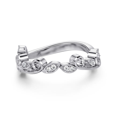 14K White Gold Diamond Matching Wedding Band