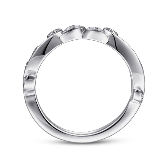14K White Gold Diamond Matching Wedding Band angle 2