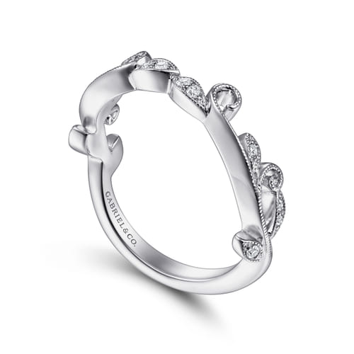 14K White Gold Diamond Matching Wedding Band