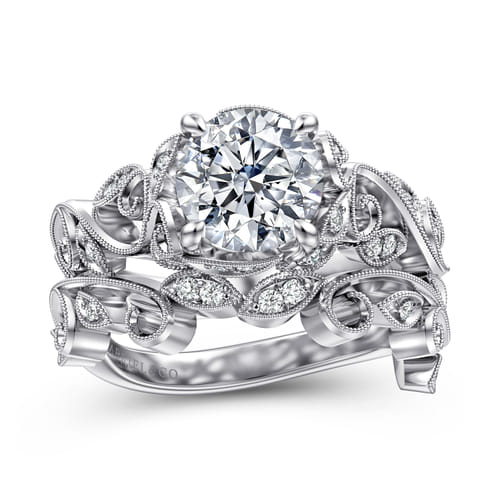 14K White Gold Diamond Matching Wedding Band