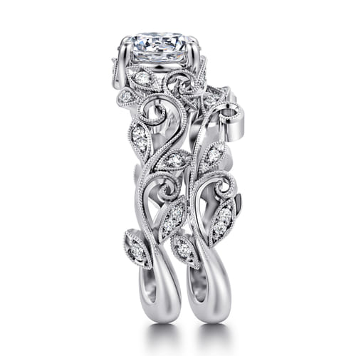 14K White Gold Diamond Matching Wedding Band