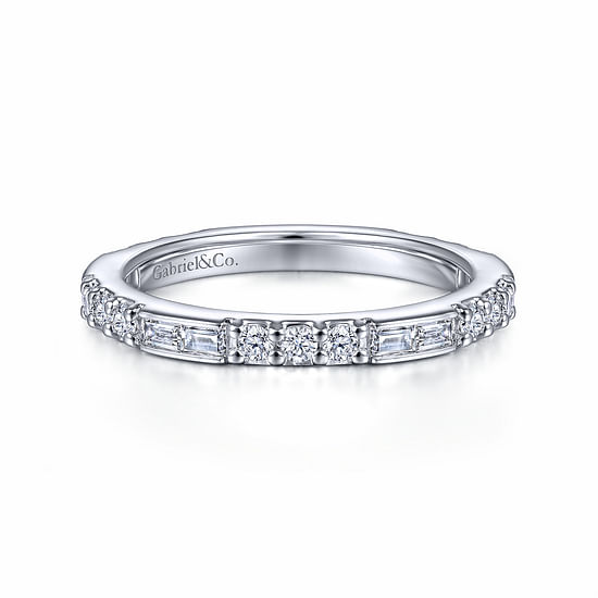 Gabriel - 14K White Gold Diamond Matching Wedding Band