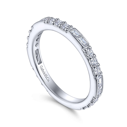 14K White Gold Diamond Matching Wedding Band