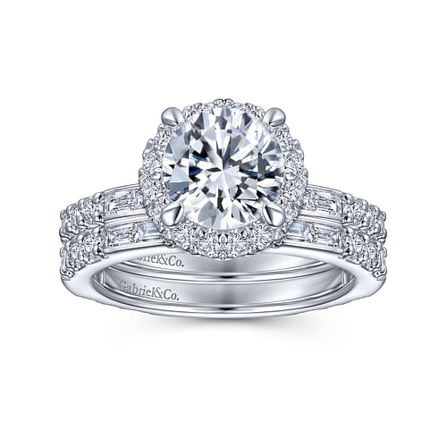 14K White Gold Diamond Matching Wedding Band