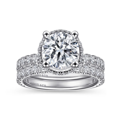 14K White Gold Diamond Matching Wedding Band