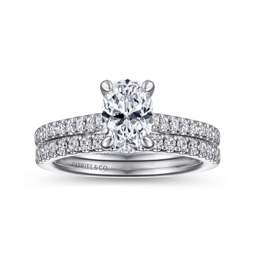 14K White Gold Diamond Matching Wedding Band