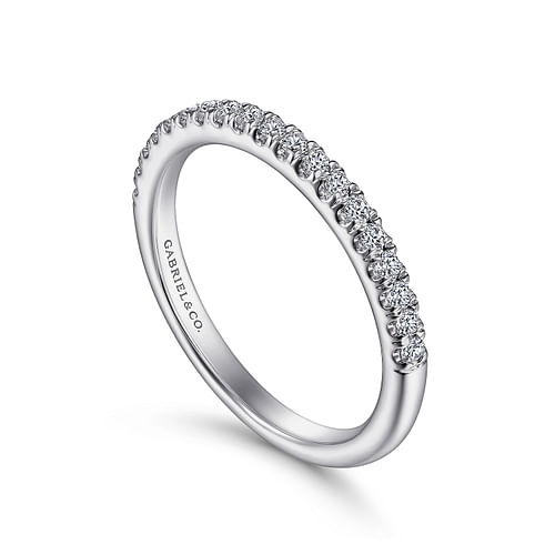 14K White Gold Diamond Matching Wedding Band