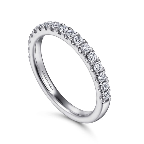14K White Gold Diamond Matching Wedding Band