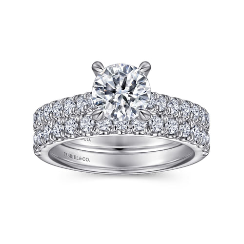 14K White Gold Diamond Matching Wedding Band
