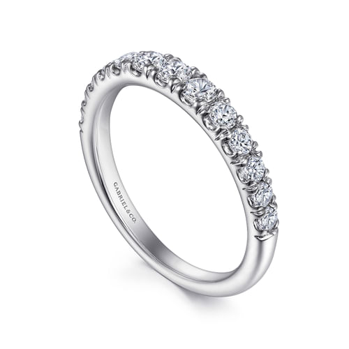 14K White Gold Diamond Matching Wedding Band