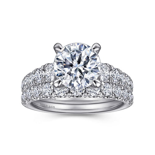 14K White Gold Diamond Matching Wedding Band