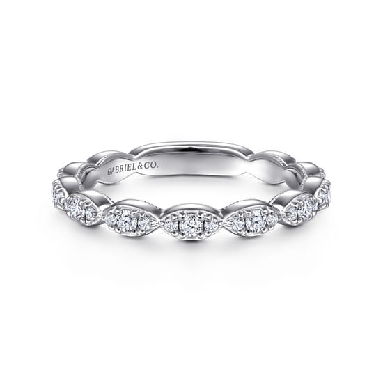 Gabriel - 14K White Gold Diamond Matching Wedding Band