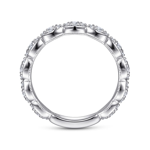 14K White Gold Diamond Matching Wedding Band