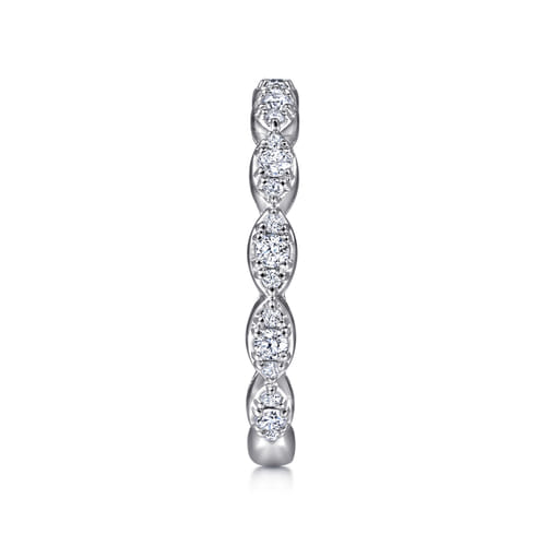 14K White Gold Diamond Matching Wedding Band