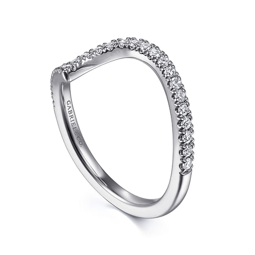 14K White Gold Diamond Matching Wedding Band