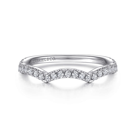 Gabriel - 14K White Gold Diamond Matching Wedding Band Gabriel - 14K White Gold Diamond Matching Wedding Band