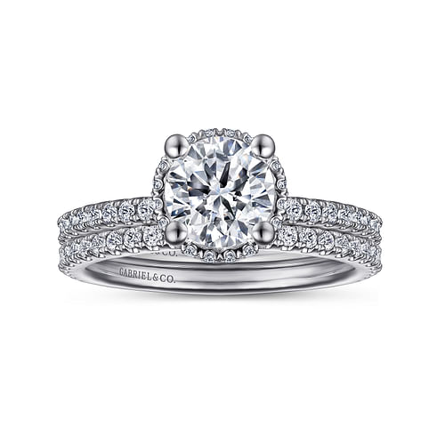 14K White Gold Diamond Matching Wedding Band