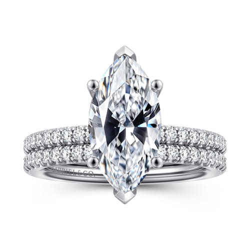 14K White Gold Diamond Matching Wedding Band