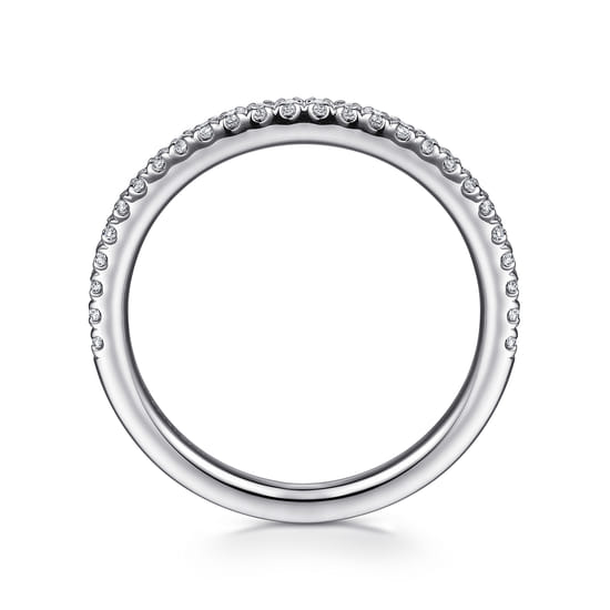 14K White Gold Diamond Matching Wedding Band angle 2