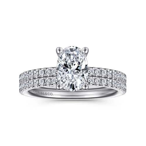 14K White Gold Diamond Matching Wedding Band
