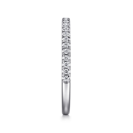 14K White Gold Diamond Matching Wedding Band angle 5
