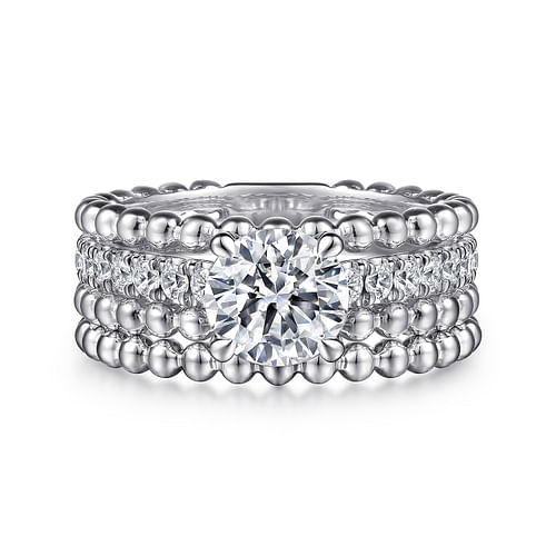 14K White Gold Diamond Matching Wedding Band