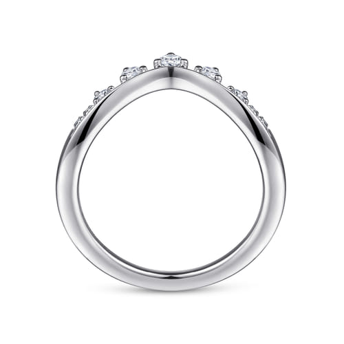 14K White Gold Diamond Matching Wedding Band