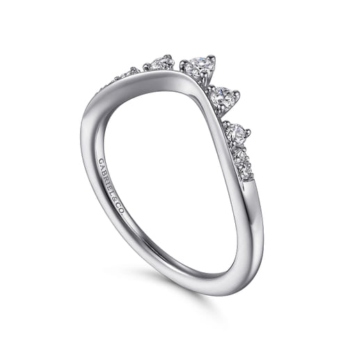 14K White Gold Diamond Matching Wedding Band
