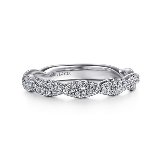 Gabriel - 14K White Gold Diamond Matching Wedding Band