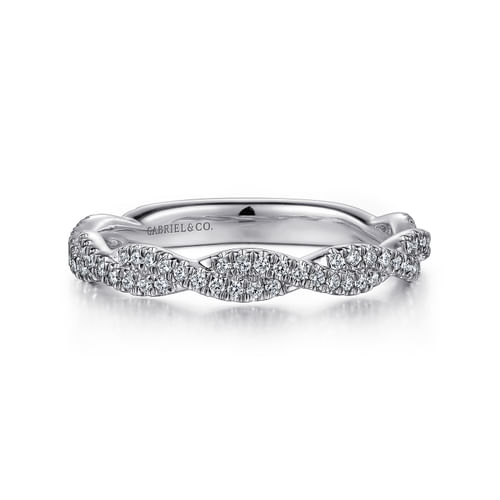 14K White Gold Diamond Matching Wedding Band