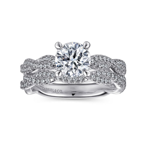 14K White Gold Diamond Matching Wedding Band
