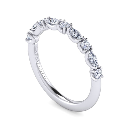 14K White Gold Diamond Matching Wedding Band