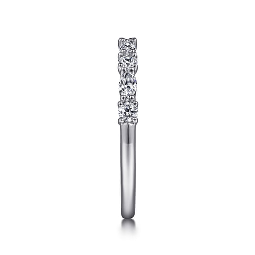 14K White Gold Diamond Matching Wedding Band