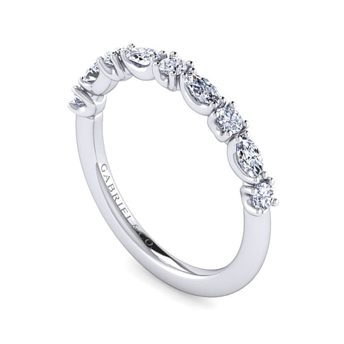 14K White Gold Diamond Matching Wedding Band