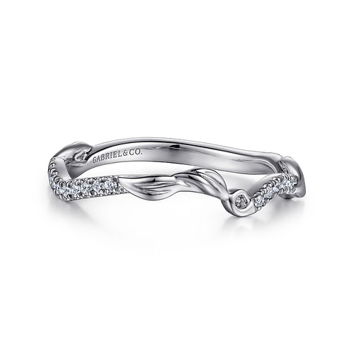 14K White Gold Diamond Matching Wedding Band