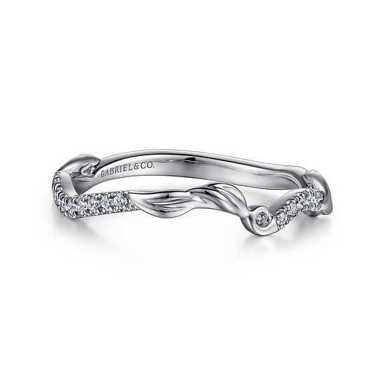 Gabriel - 14K White Gold Diamond Matching Wedding Band