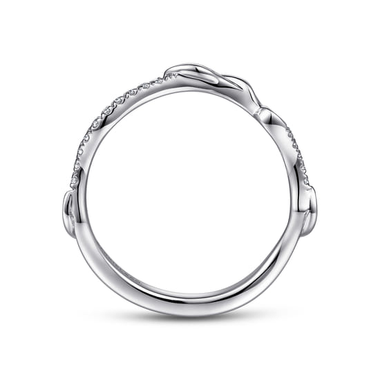 14K White Gold Diamond Matching Wedding Band angle 2