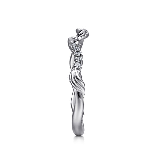 14K White Gold Diamond Matching Wedding Band angle 5