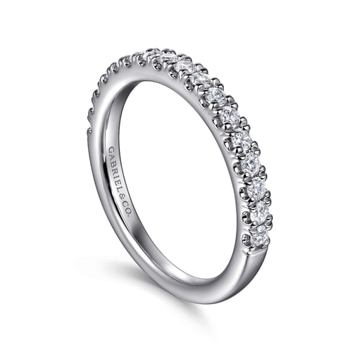 14K White Gold Diamond Matching Wedding Band