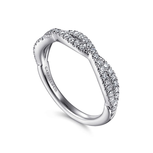 14K White Gold Diamond Matching Wedding Band