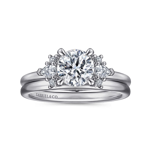 14K White Gold Diamond Matching Wedding Band