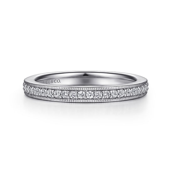 Gabriel - 14K White Gold Diamond Matching Wedding Band