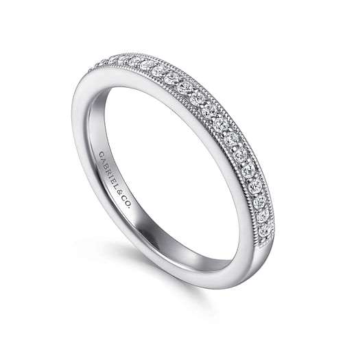 14K White Gold Diamond Matching Wedding Band