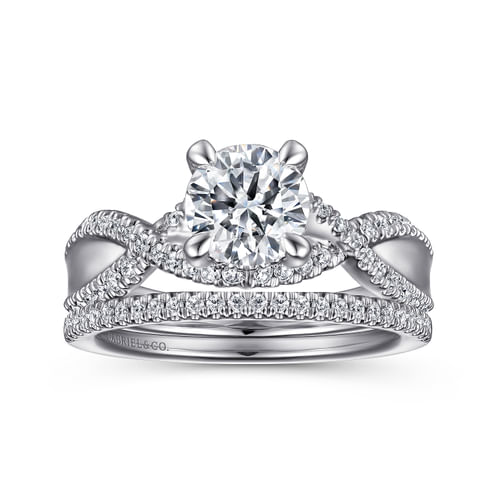 14K White Gold Diamond Matching Wedding Band